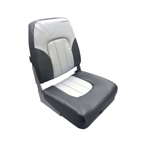 Gen3 Marine Deluxe High Back Boat Seat, Gray/Charcoal