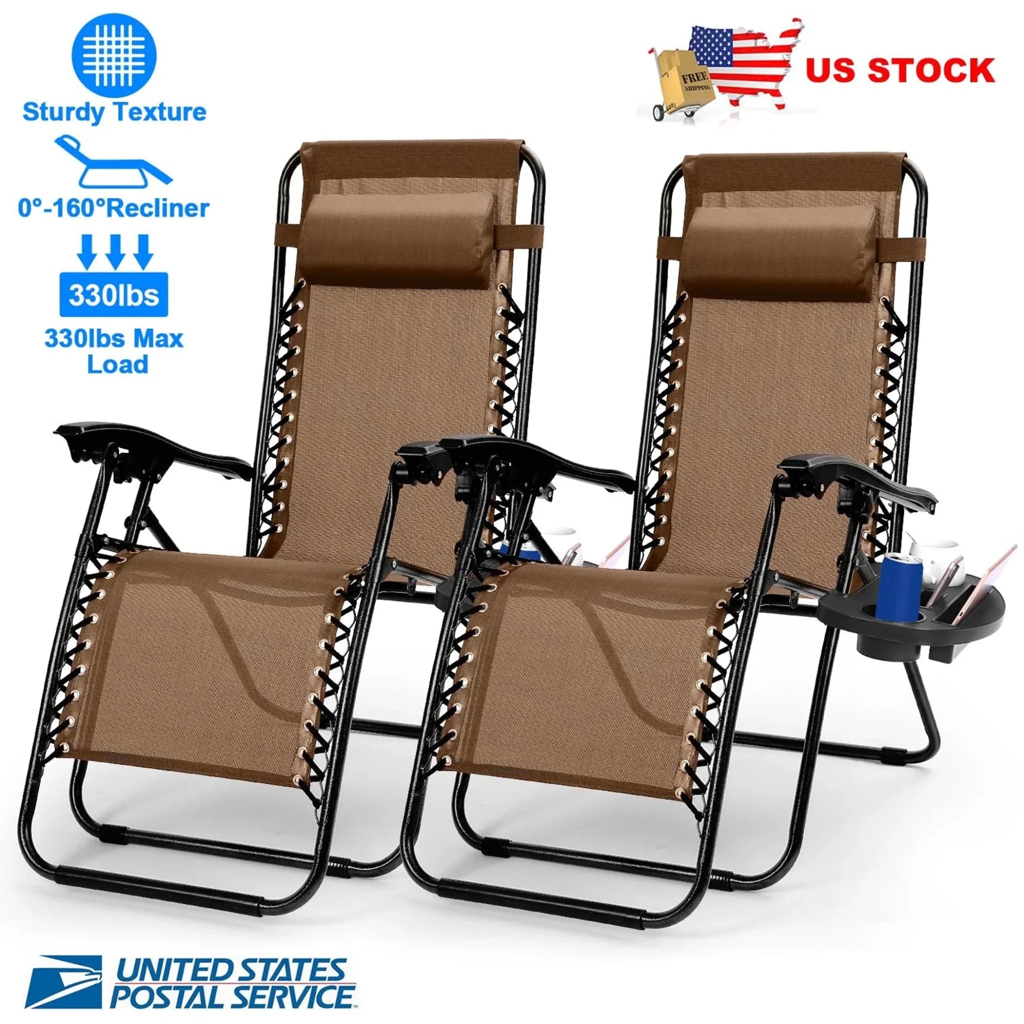 2Packs Zero Gravity Lounge Chair - Clinch River Fishing USA