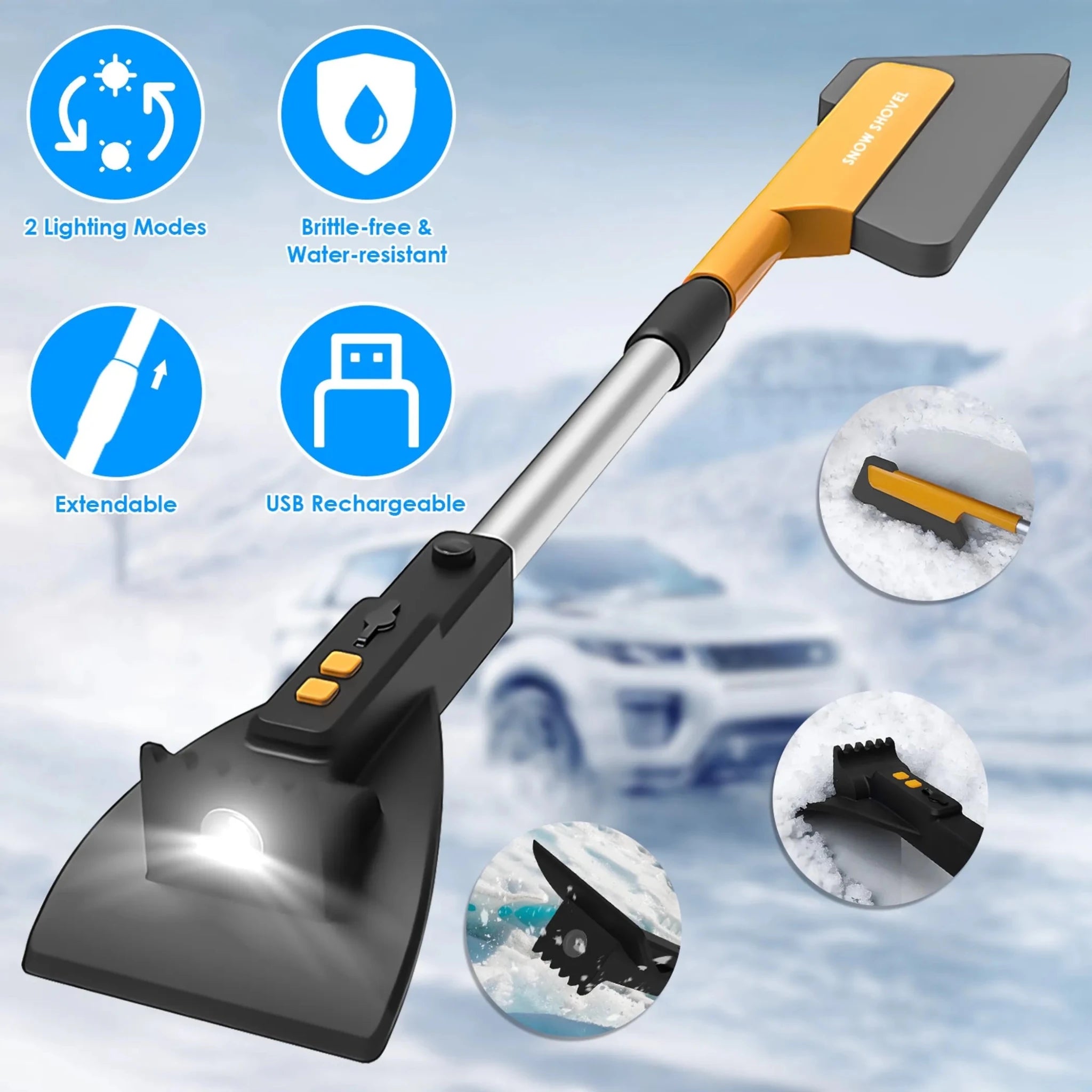 3 In 1 Car Snow Removal Shovel - Clinch River Fishing USA
