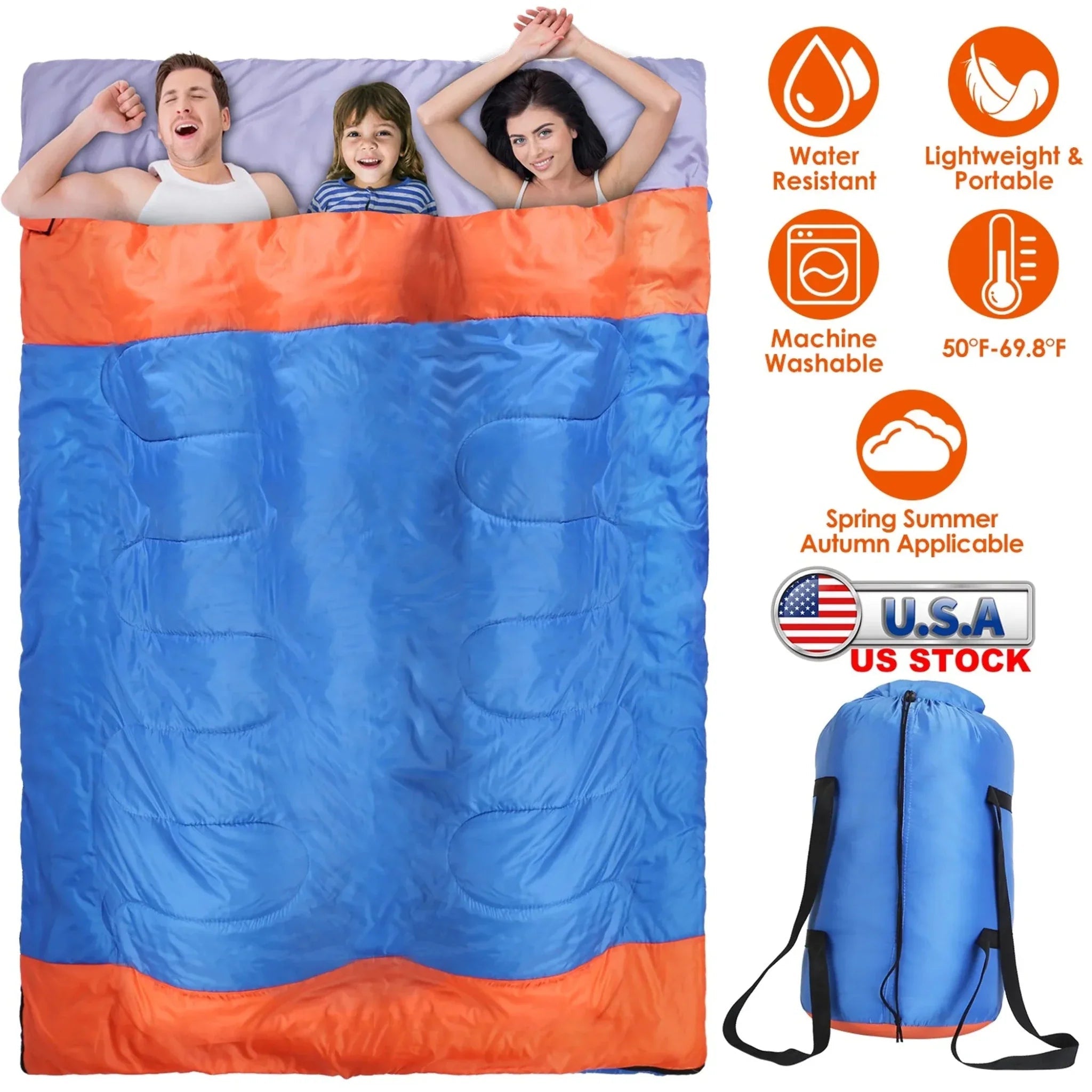 3 People Sleeping Bag - Clinch River Fishing USA