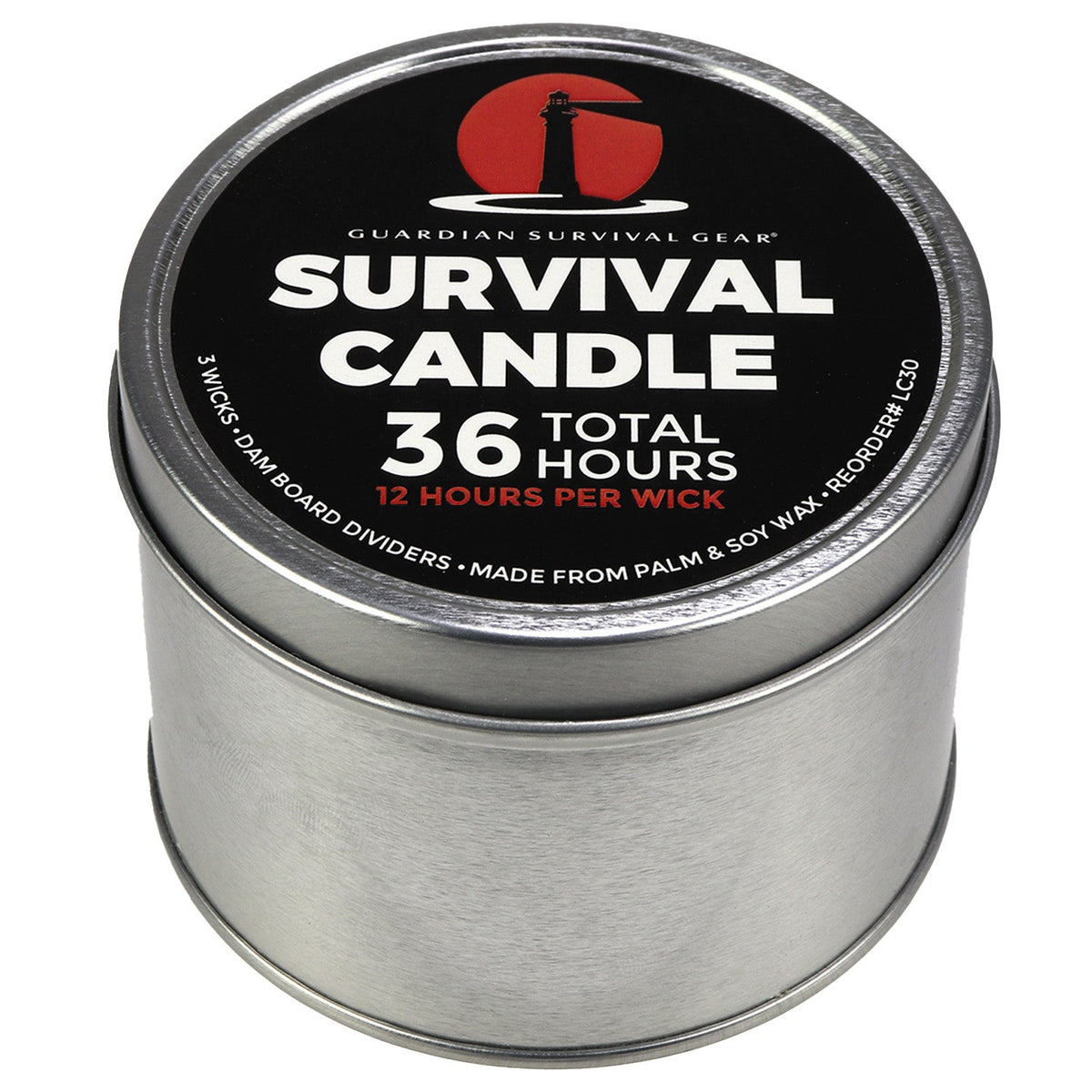 3 Wick 36 Hour Emergency Candle - Clinch River Fishing USA