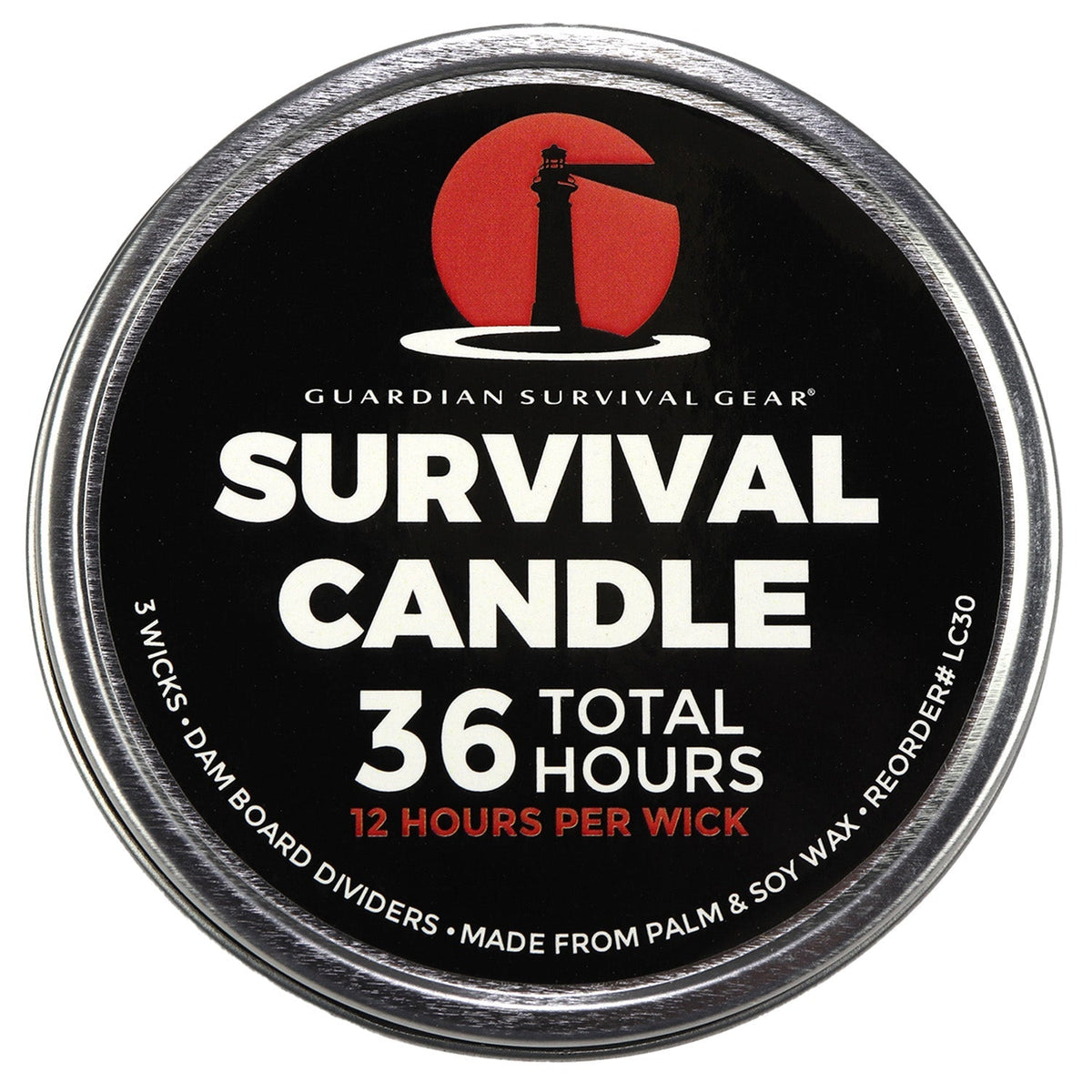 3 Wick 36 Hour Emergency Candle - Clinch River Fishing USA