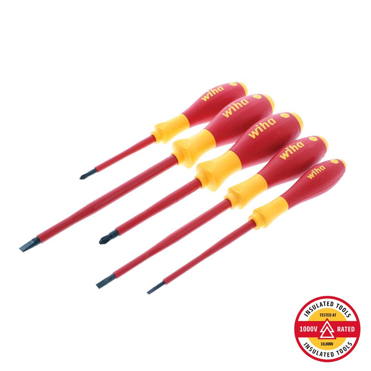 Wiha Insulated SoftFinish Slotted/Phillips Screwdriver Set (5 Piece Set)