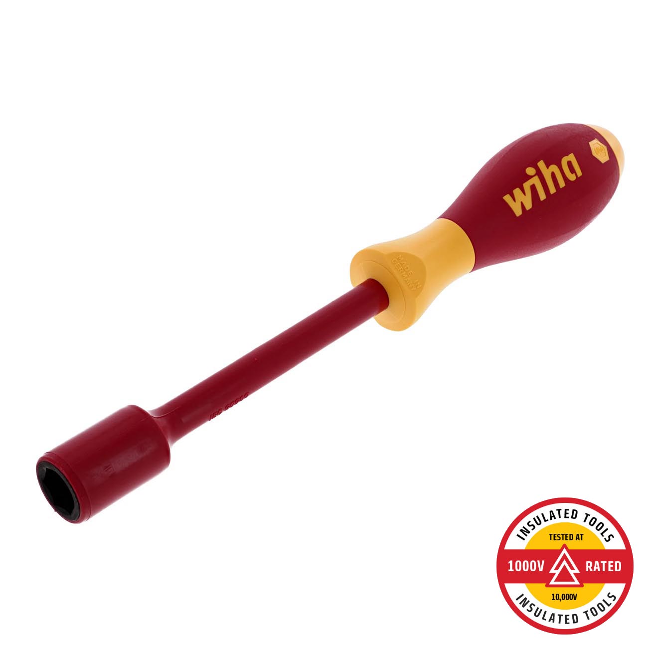 Wiha VDE Insulated SoftFinish Nut Driver 1/2" x 125mm