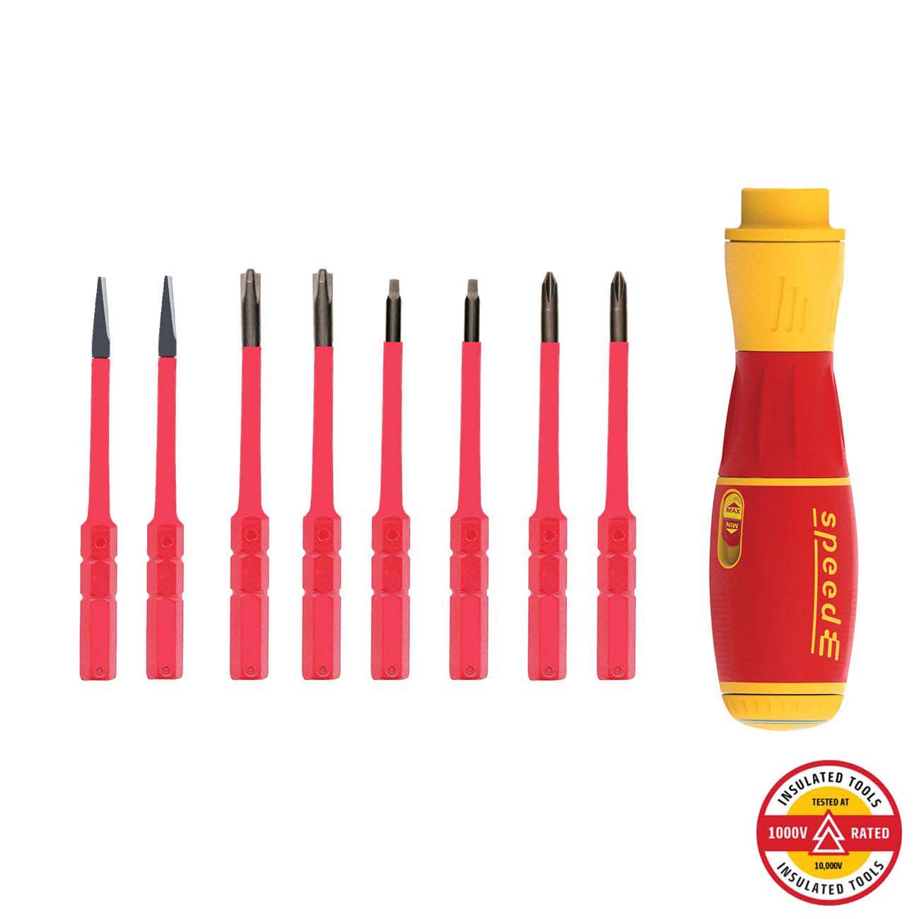 Wiha Insulated SpeedEII Electric Screwdriver SlimLine Blade Set (13 Piece Set)
