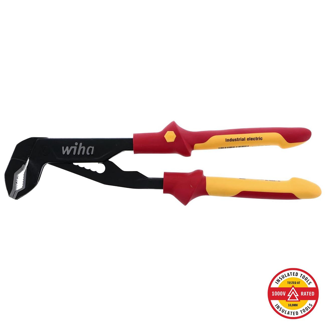 Wiha Insulated Waterpump Slide Lock V-Groove Pliers GÇô 10GÇ¦