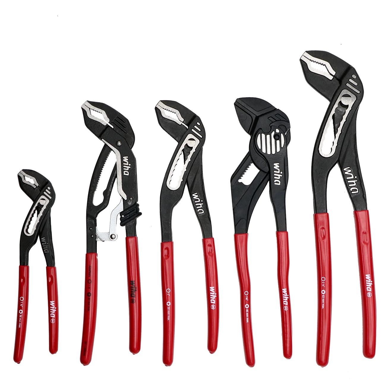 Wiha Classic Grip V-Jaw Tongue and Groove Pliers Tray Set (5 Piece)