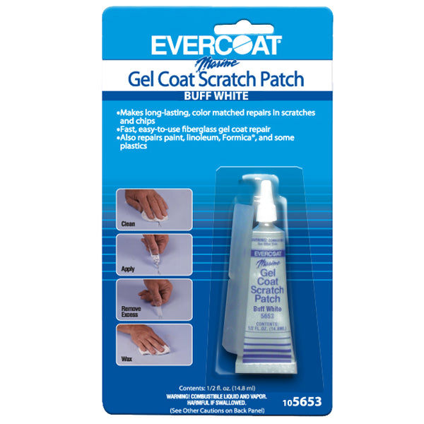 Fiberglass Evercoat Gel Scratch Patch Buff White