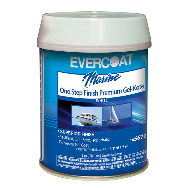 Fiberglass Evercoat One Step Gel Kote White Pint