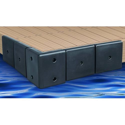 JIF Marine Dock Corner Bumper 10X10" Black
