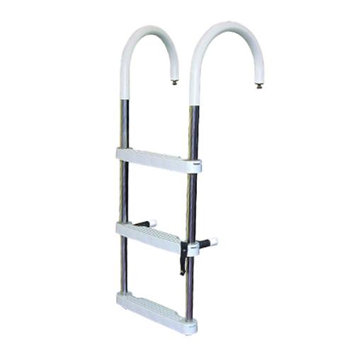 JIF Marine 4-Step Telescoping Pontoon Ladder Stainless