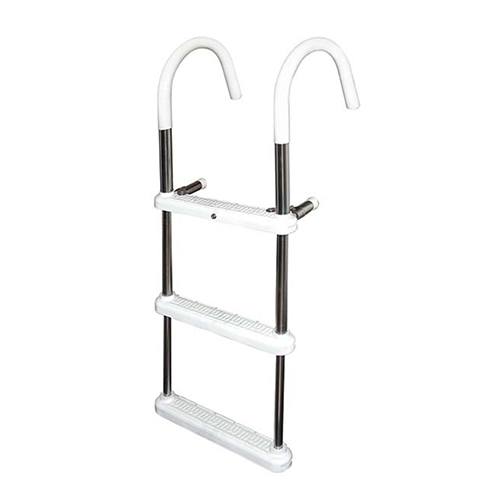 JIF Marine 3-Step Gunwale Hook Ladder 7" Stainless