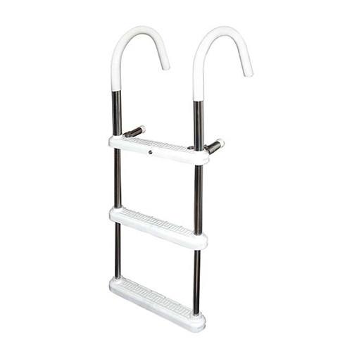 JIF Marine 4-Step Gunwale Hook Ladder 7" Aluminum