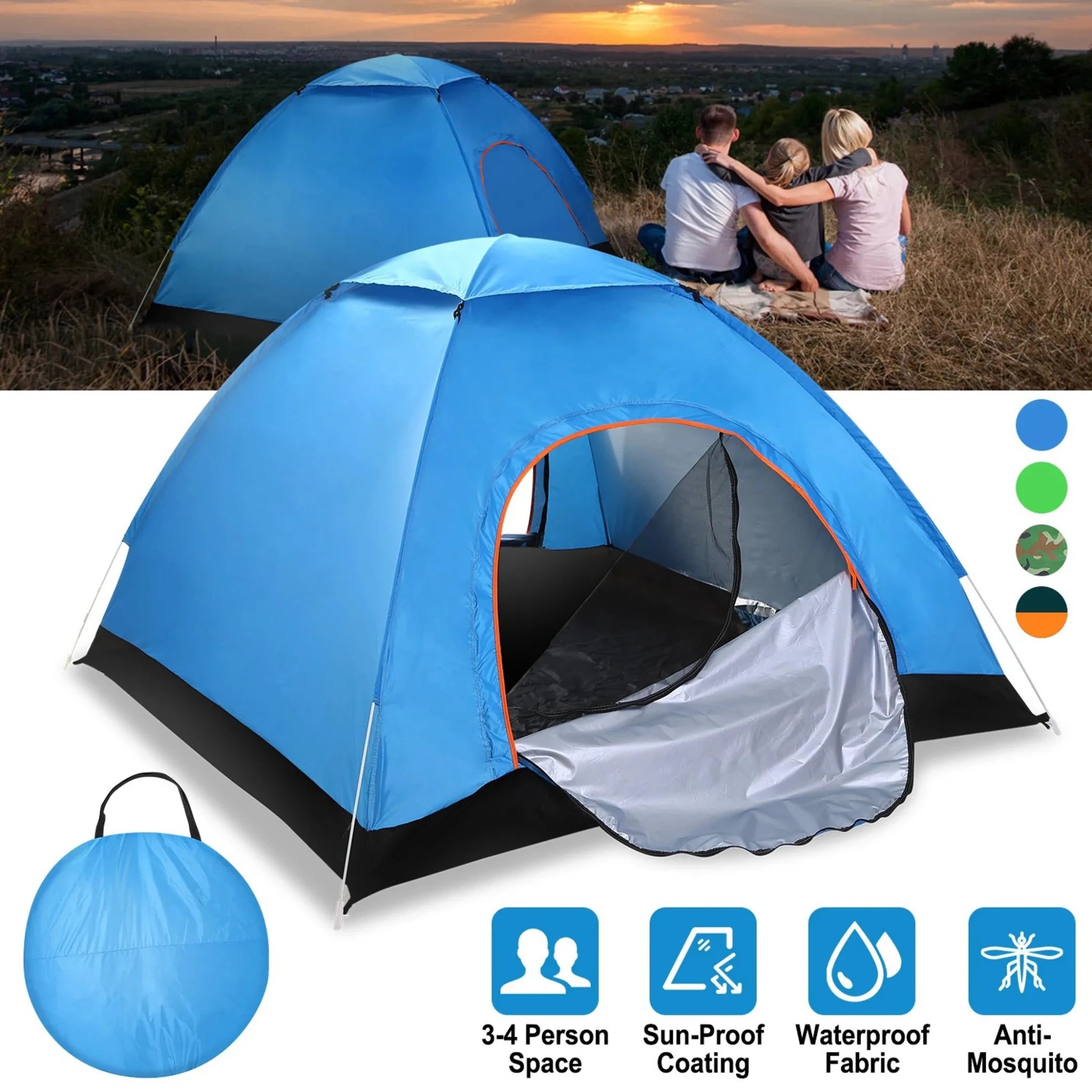 4 Persons Camping Waterproof Tent - Clinch River Fishing USA