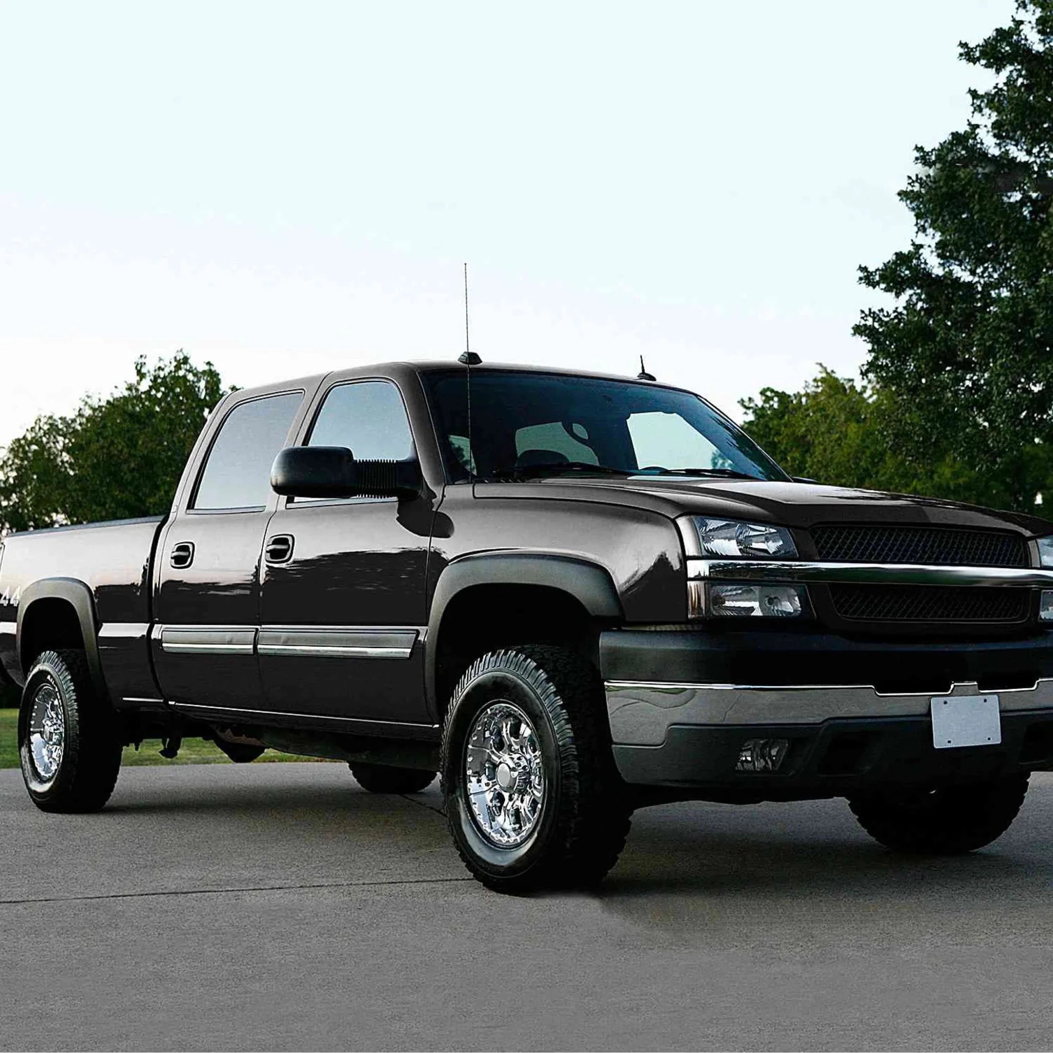 4 - Piece Pocket - Style Fender Flares for 2007–2013 Chevy Silverado 1500 / 2500HD / 3500HD - Clinch River Fishing USA