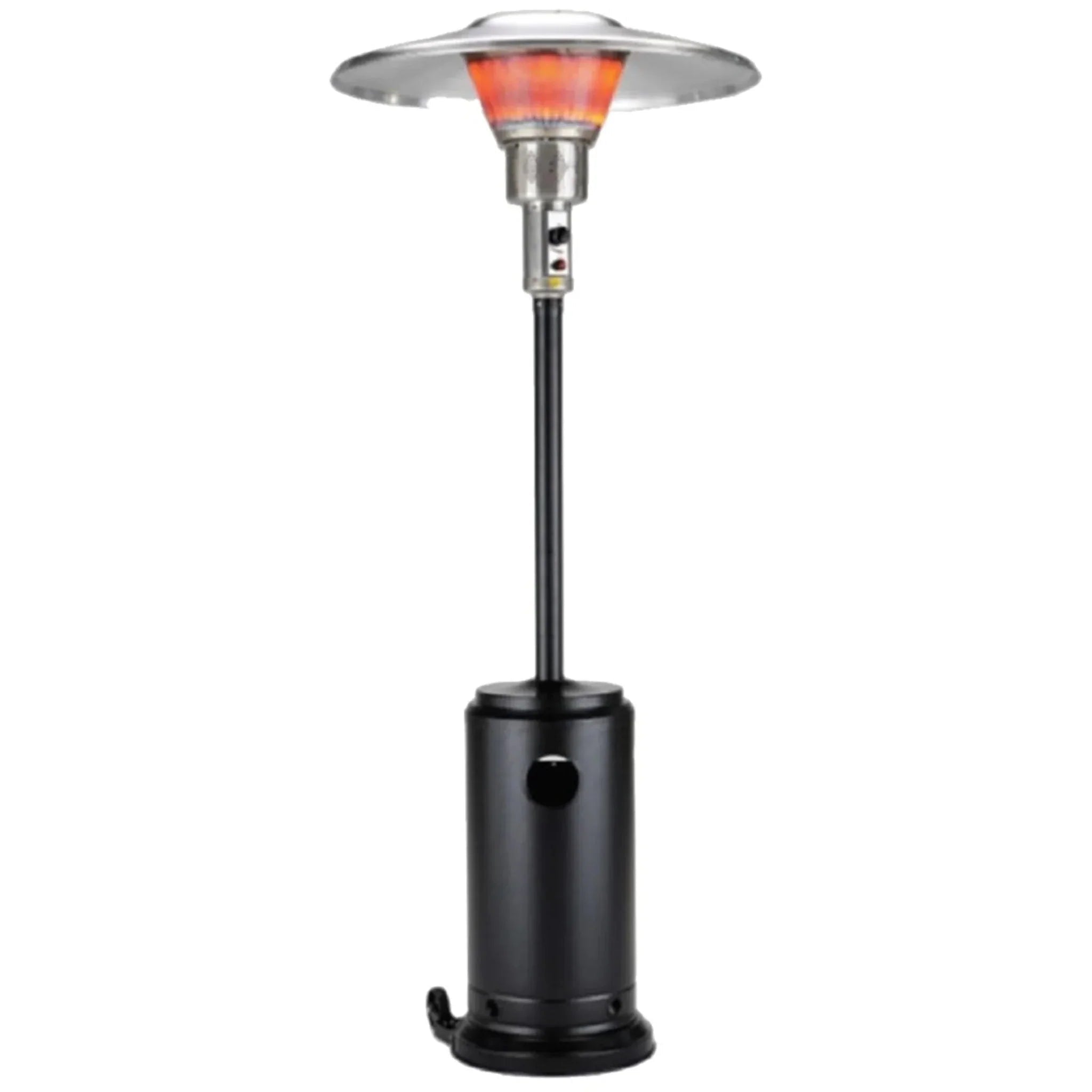 40000 BTU Black Steel Propane Cylindrical Pole Standing Patio Heater - Clinch River Fishing USA