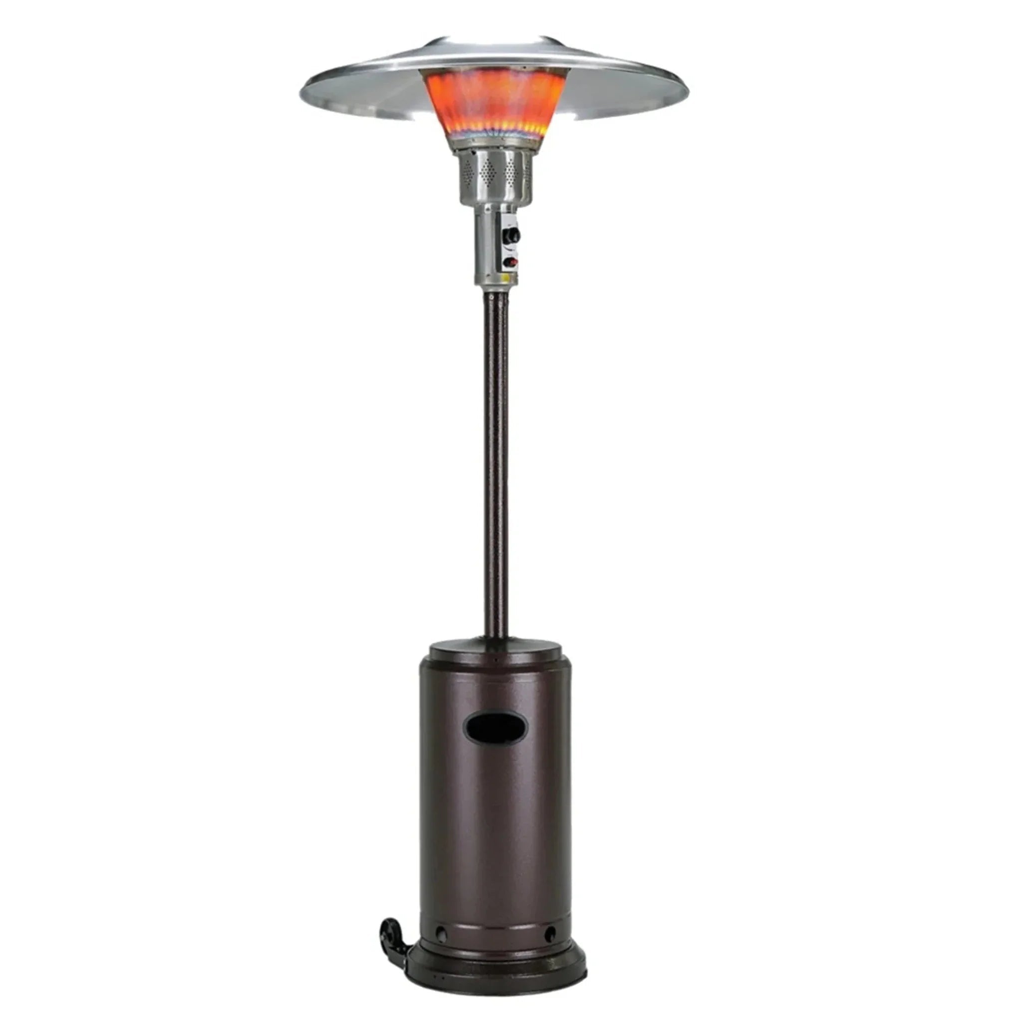 40000 BTU Bronze Steel Propane Cylindrical Pole Standing Patio Heater - Clinch River Fishing USA