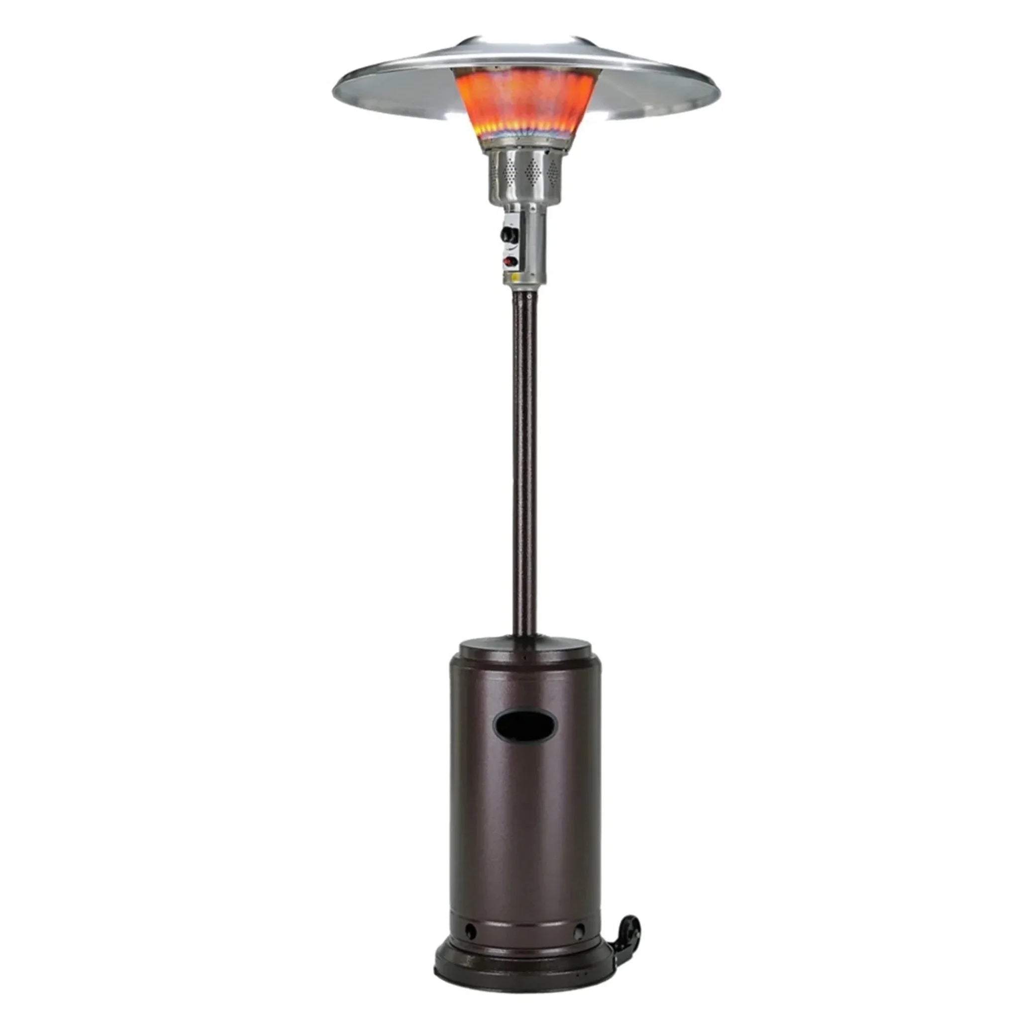 40000 BTU Bronze Steel Propane Cylindrical Pole Standing Patio Heater - Clinch River Fishing USA