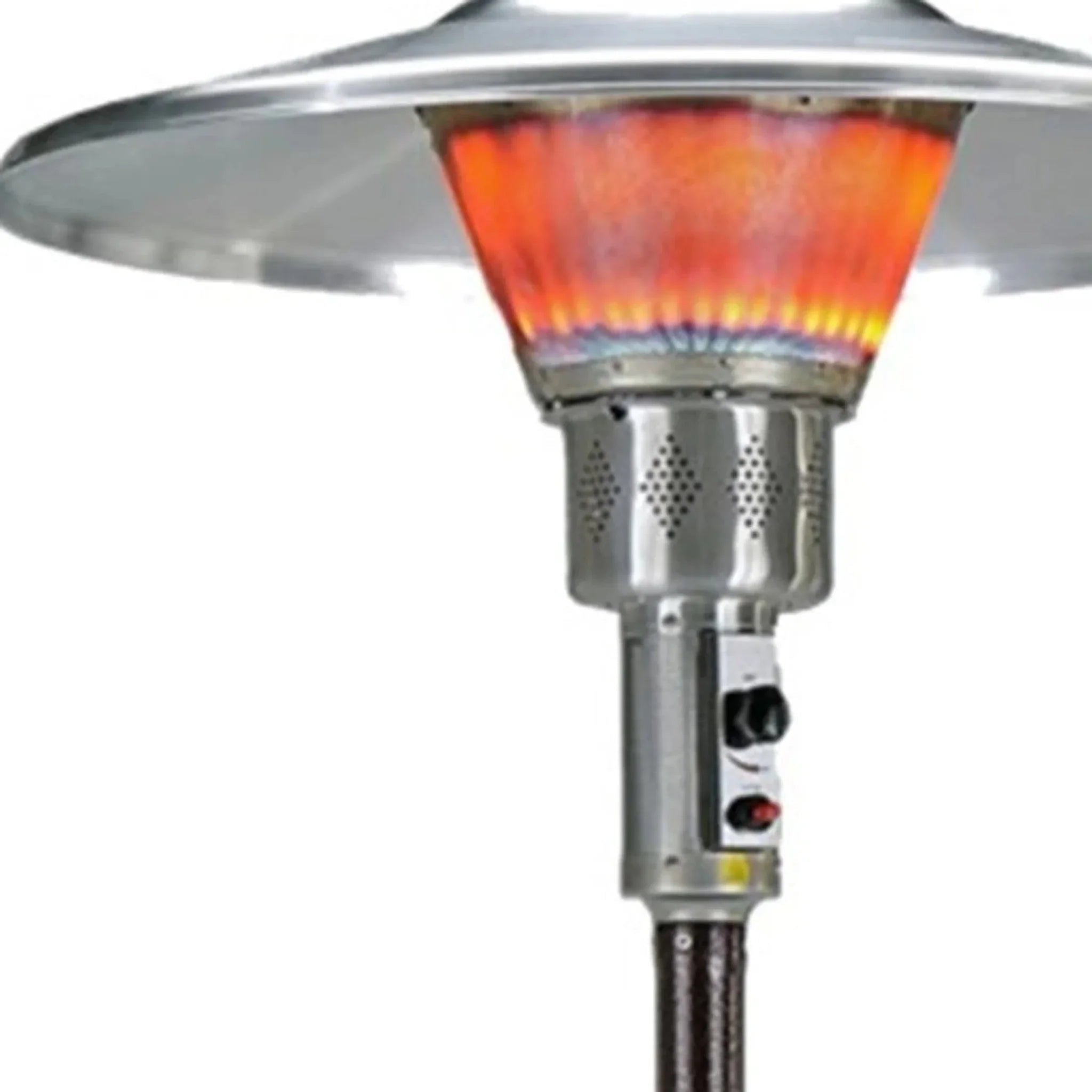 40000 BTU Bronze Steel Propane Cylindrical Pole Standing Patio Heater - Clinch River Fishing USA