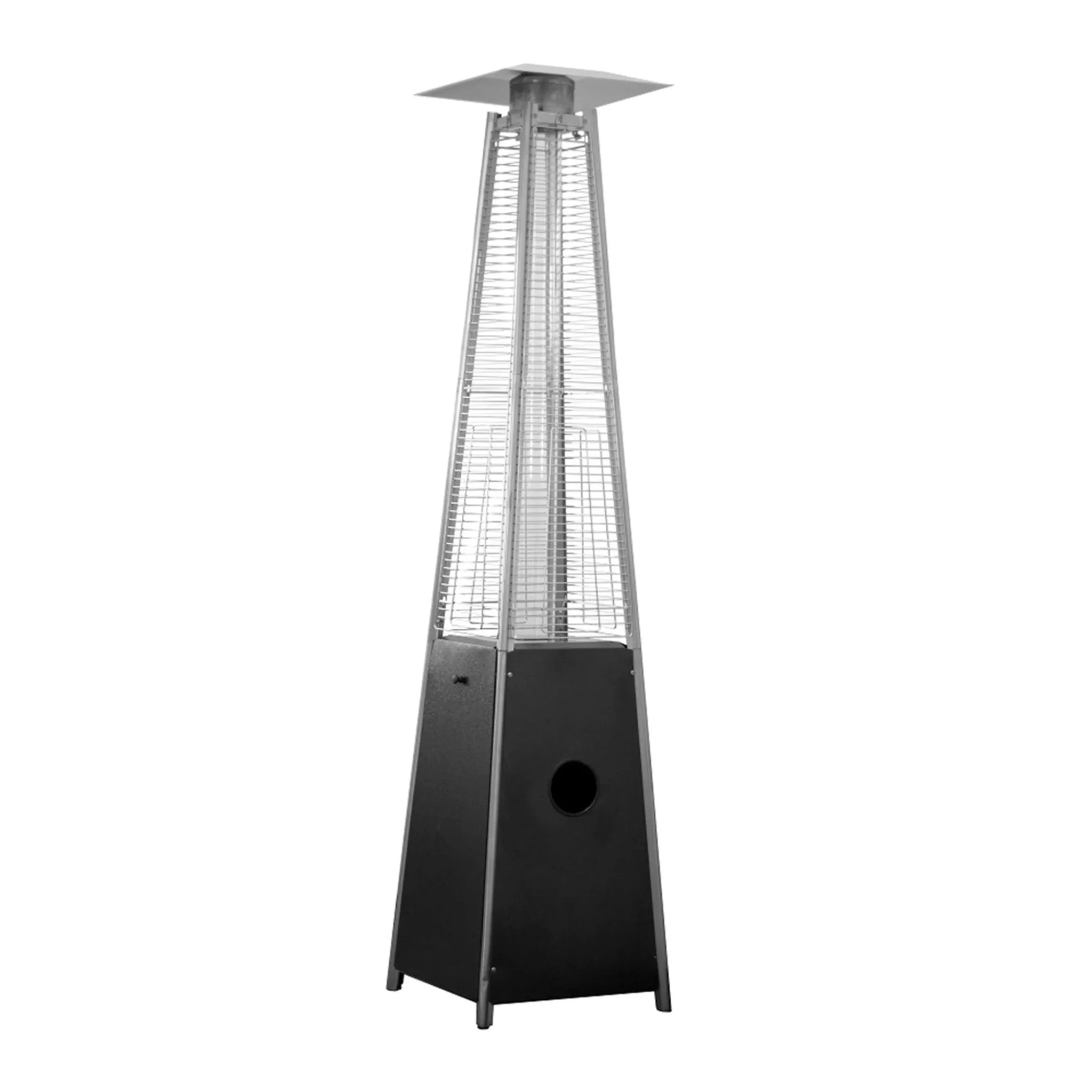 41000 BTU Black Steel Propane Triangular Pyramid Standing Patio Heater - Clinch River Fishing USA