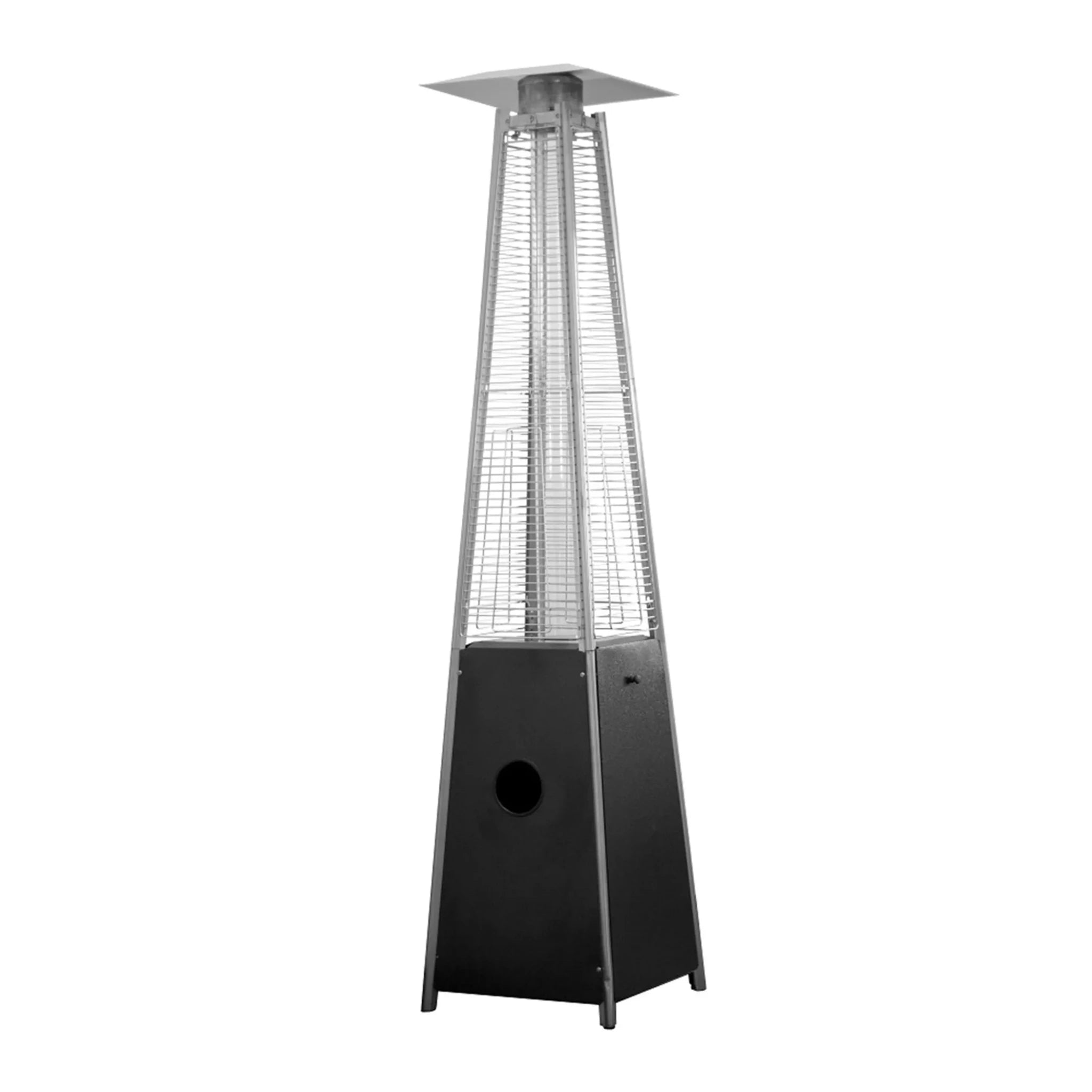 41000 BTU Black Steel Propane Triangular Pyramid Standing Patio Heater - Clinch River Fishing USA