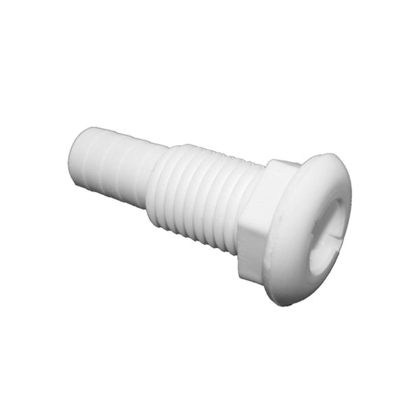 T-H Marine Thru-Hull 3/4" Straight Wht.