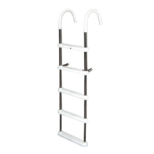 JIF Marine 5-Step Gunwale Hook Ladder 7" Aluminum