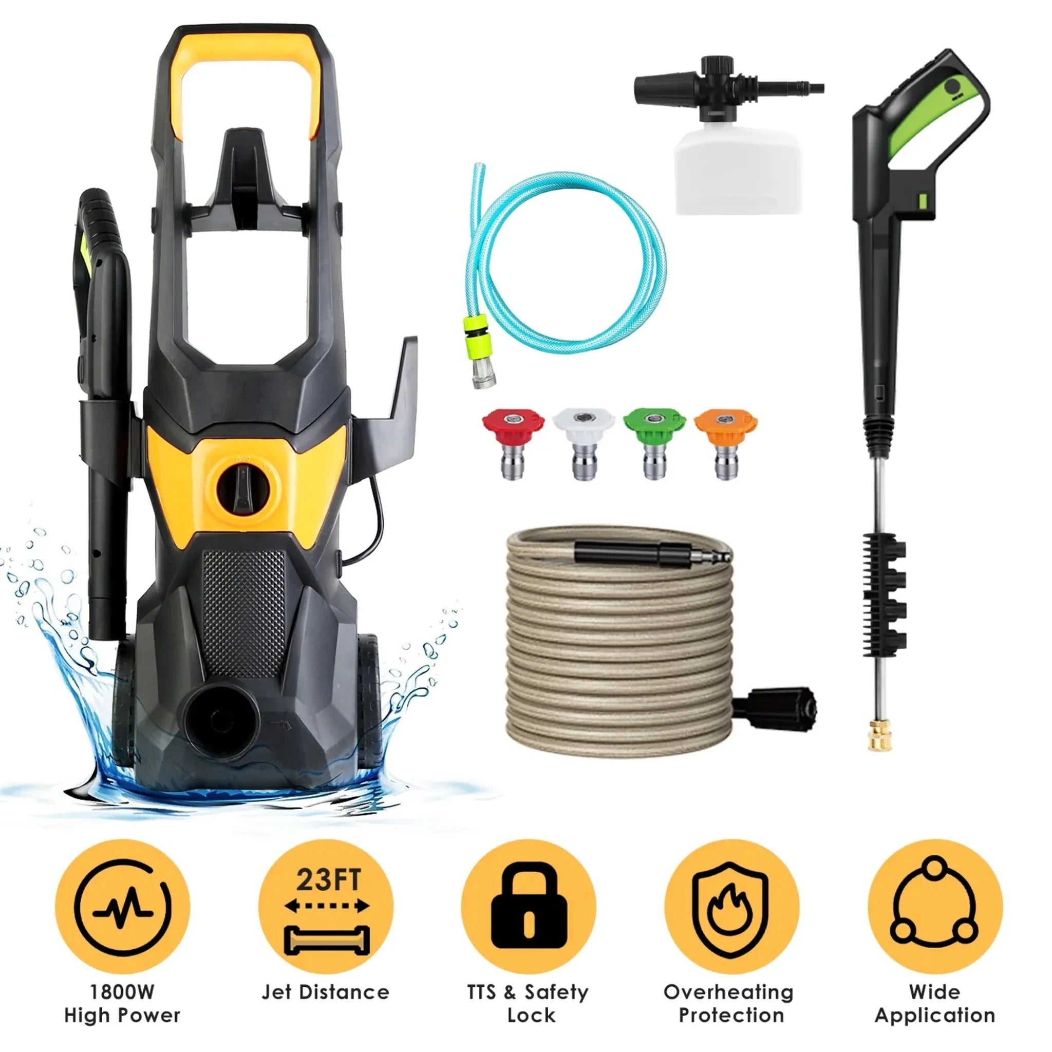 4200PSI 1.85GPM 1800W Electric Pressure Washer - Clinch River Fishing USA