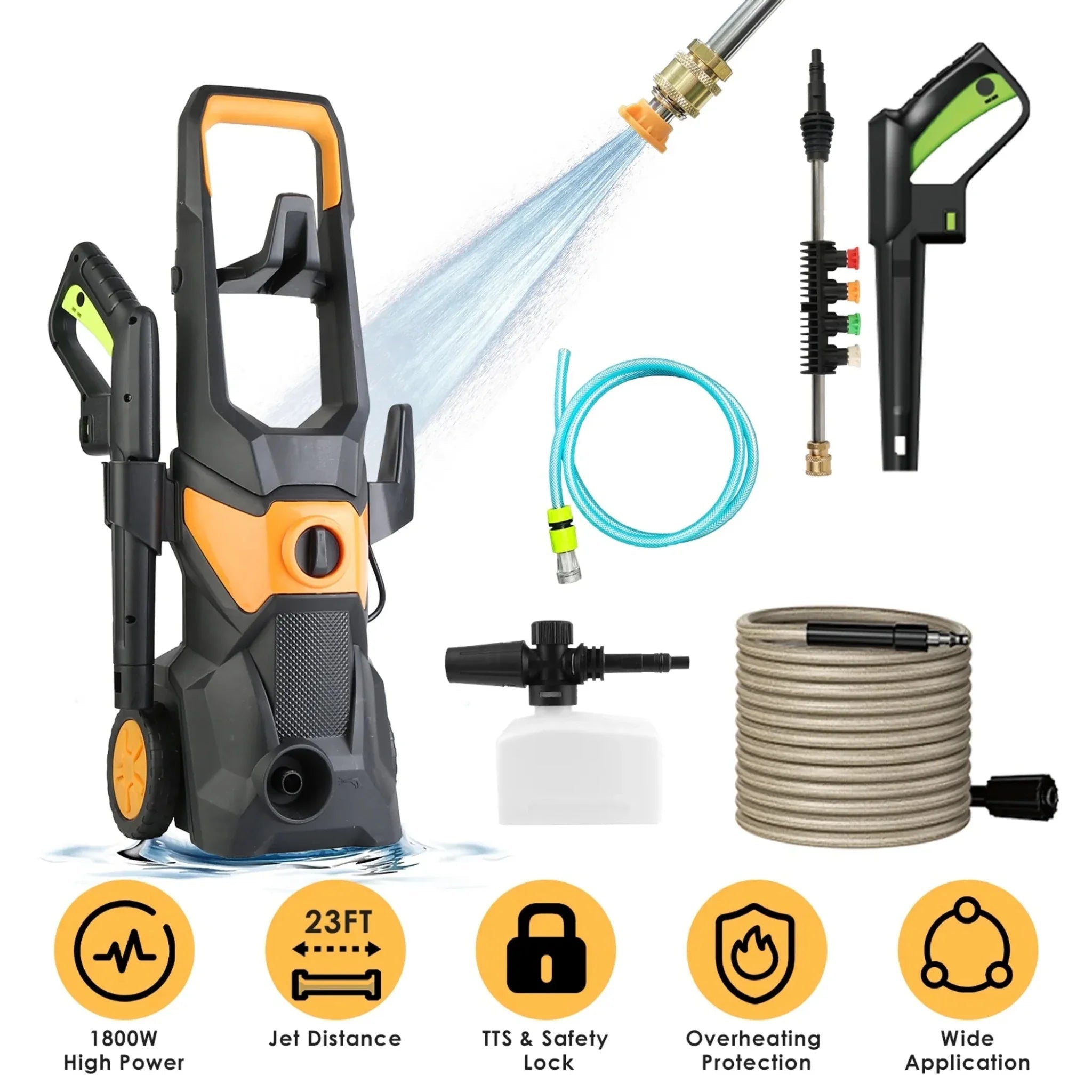 4200PSI 1.85GPM 1800W Electric Pressure Washer - Clinch River Fishing USA