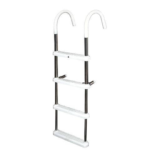 JIF Marine 4-Step Gunwale Hook Ladder 7" Stainless