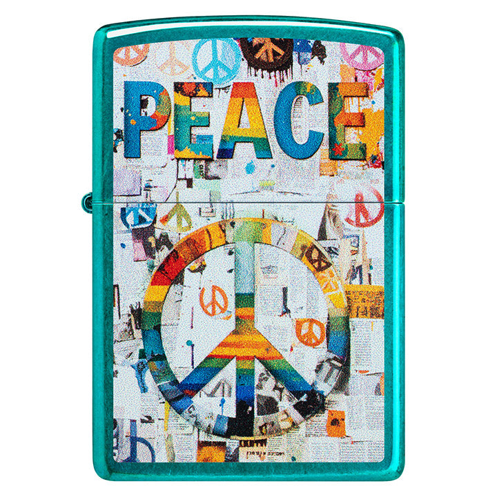 Zippo Windproof Lighter Peace Color Image - Candy Teal