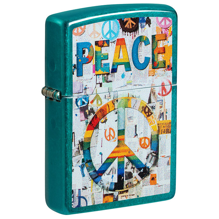 Zippo Windproof Lighter Peace Color Image - Candy Teal