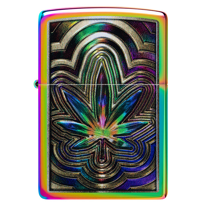Zippo Windproof Lighter Metallic Leaf Color Image - Multi Color