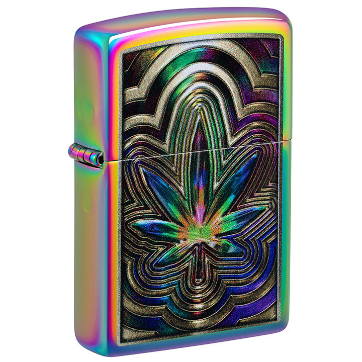Zippo Windproof Lighter Metallic Leaf Color Image - Multi Color