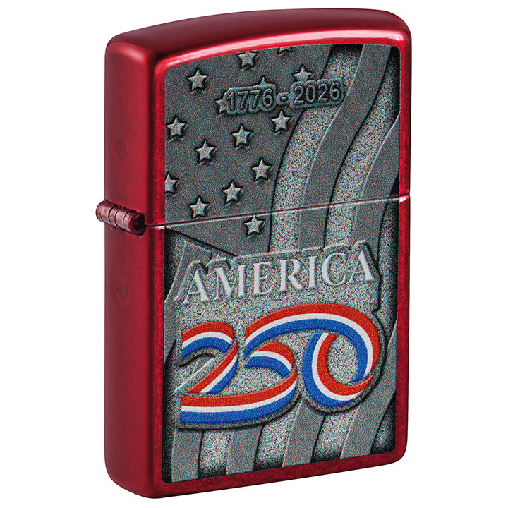 Zippo Windproof Lighter America250Γäó Color Image - Candy Apple Red