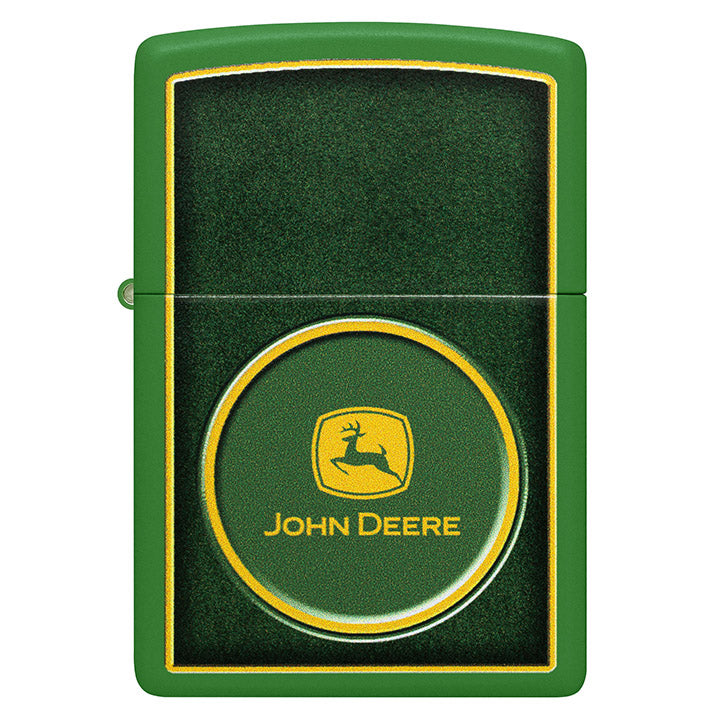 Zippo Windproof Lighter John Deere Color Image - Moss Green Matte