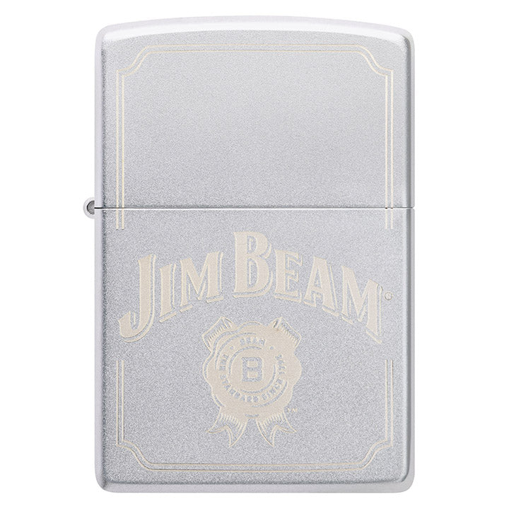 Zippo Windproof Lighter Jim Beam┬« Laser Engrave - Satin Chrome