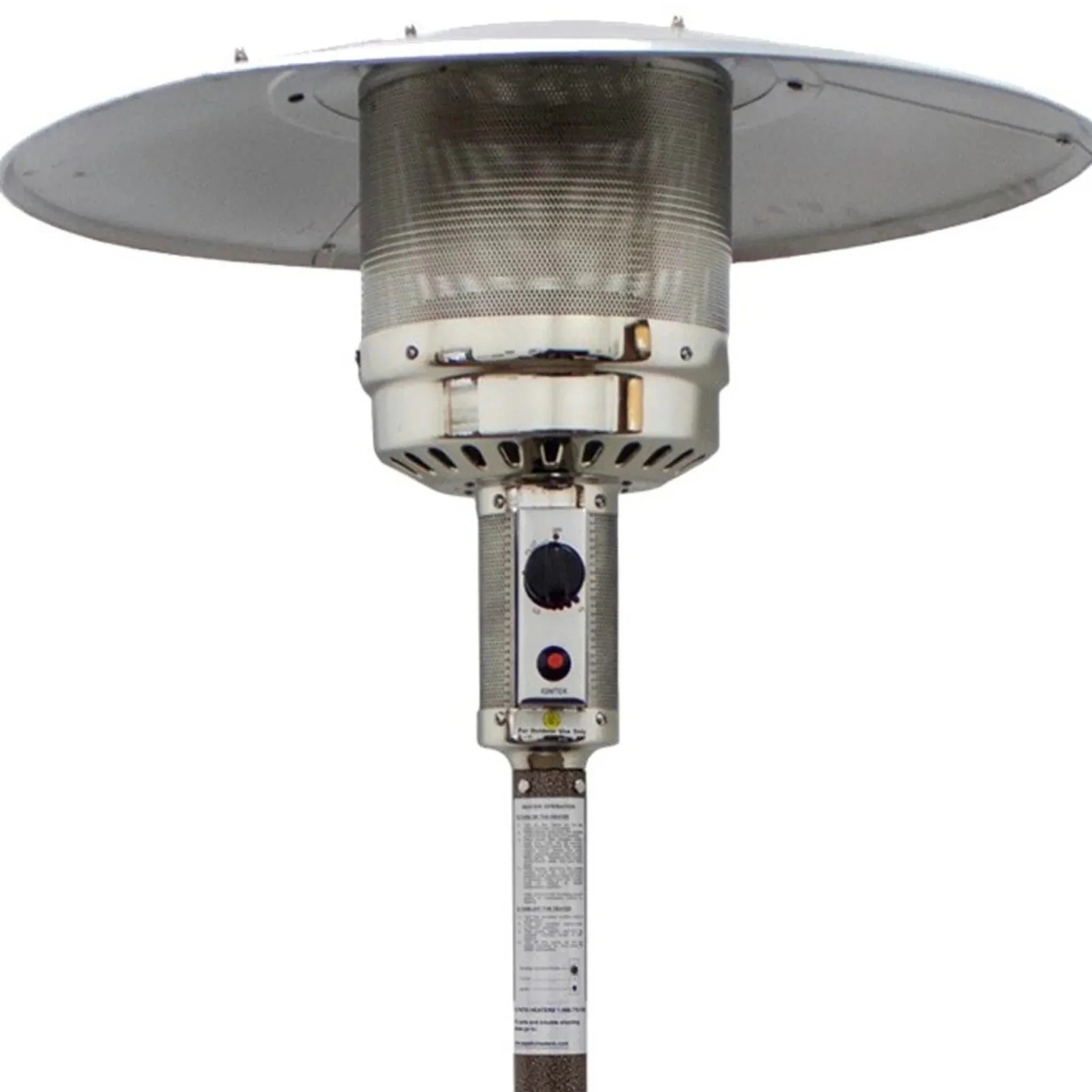 48000 BTU Bronze Steel Propane Cylindrical Pole Standing Patio Heater - Clinch River Fishing USA
