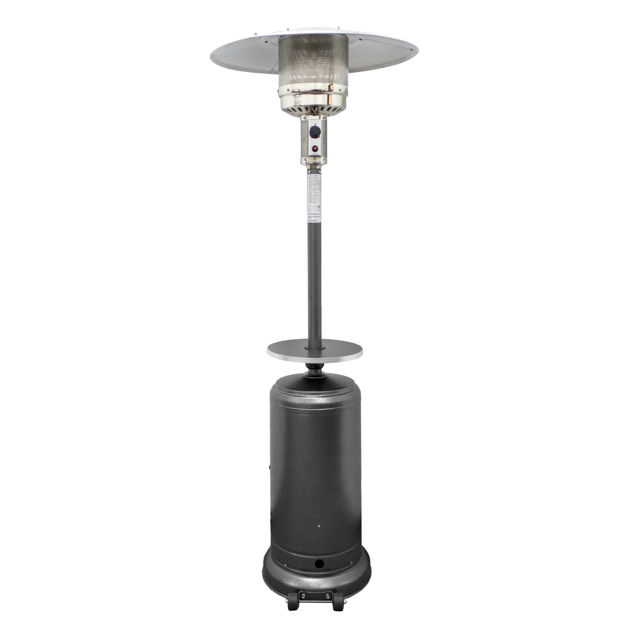 48000 BTU Silver Steel Propane Cylindrical Pole Standing Patio Heater - Clinch River Fishing USA