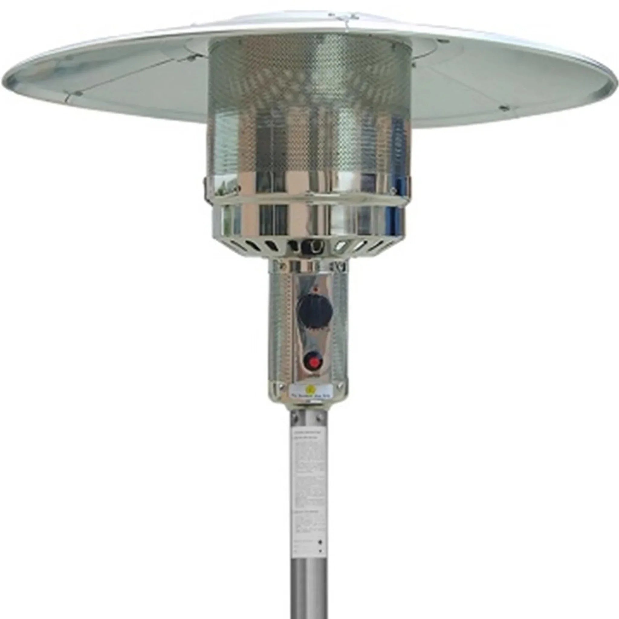 48000 BTU Silver Steel Propane Cylindrical Pole Standing Patio Heater - Clinch River Fishing USA