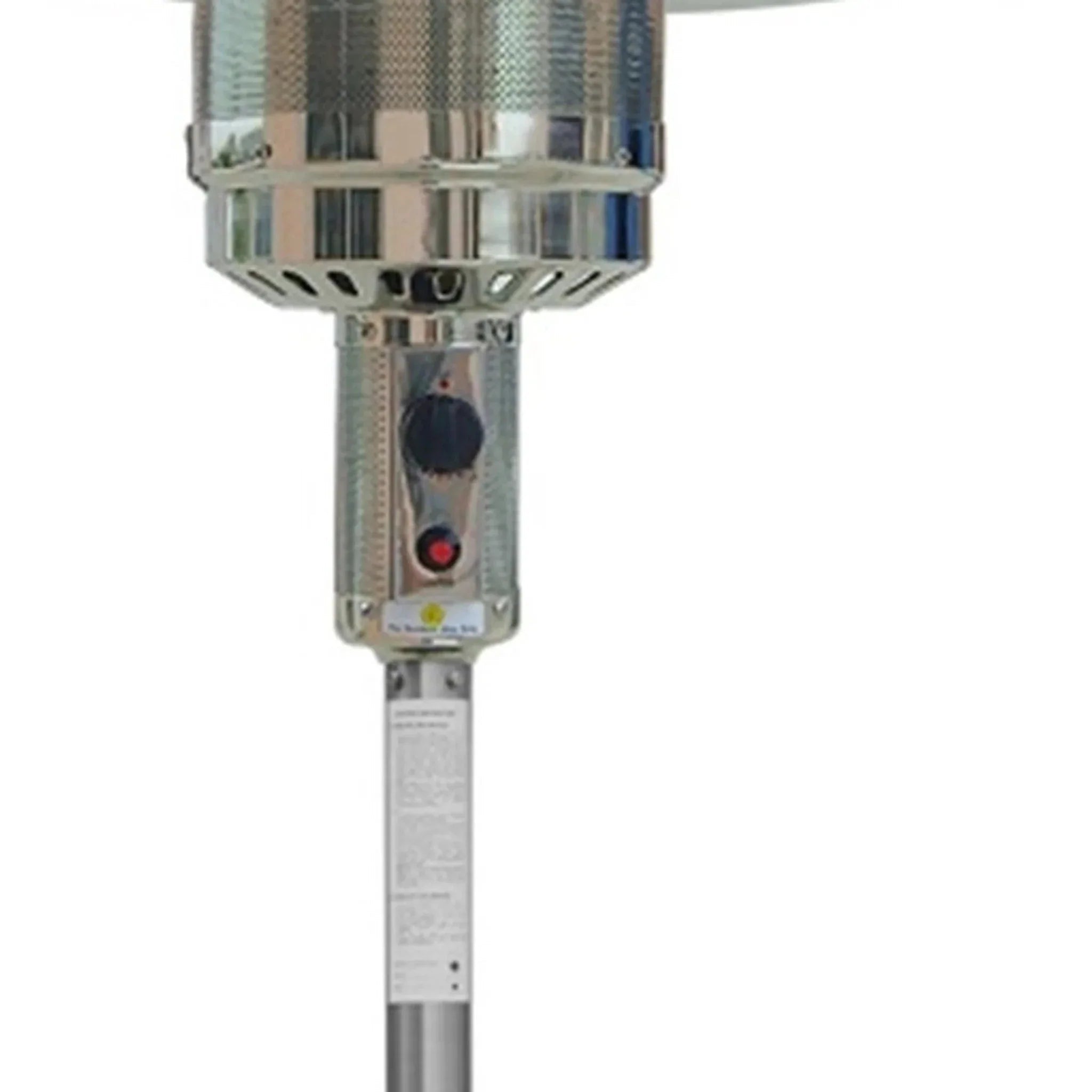 48000 BTU Silver Steel Propane Cylindrical Pole Standing Patio Heater - Clinch River Fishing USA