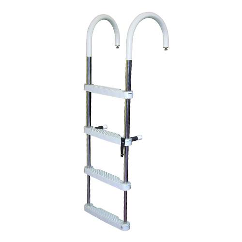 JIF Marine 4-Step Telescoping Pontoon Ladder Stainless