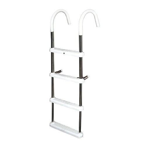 JIF Marine 4-Step Gunwale Hook Ladder 7" Aluminum