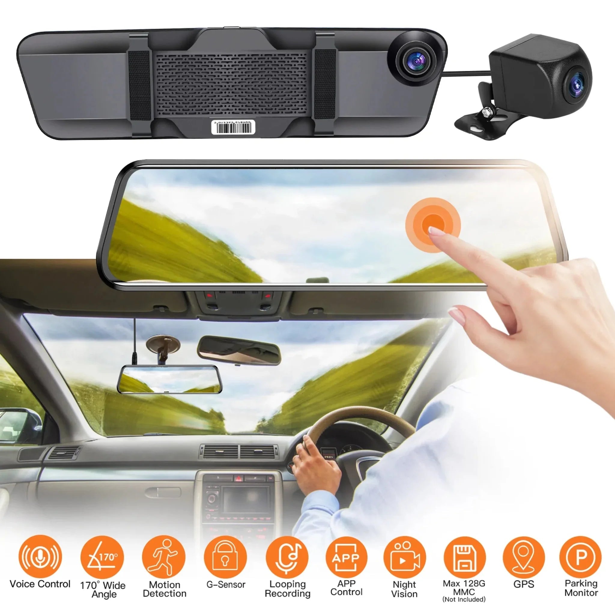 4K Car DVR 12in Dash Cam Camcorder Camera Recorder - Clinch River Fishing USA