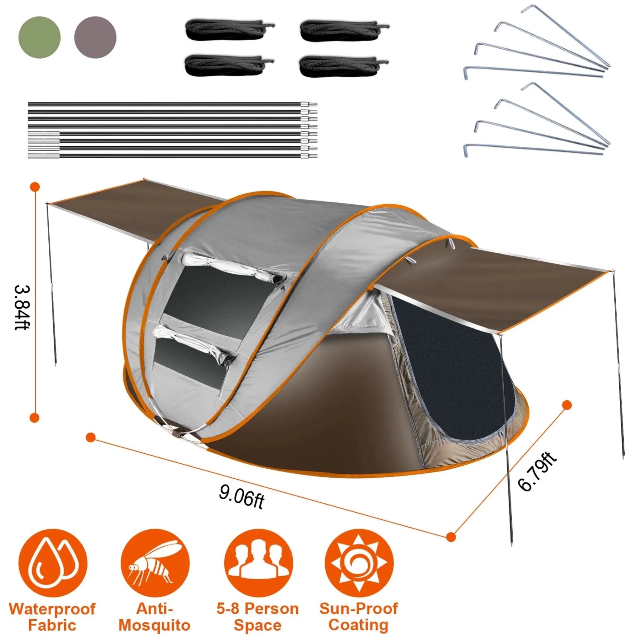 5-8 Person Pop Up Tent - Clinch River Fishing USA