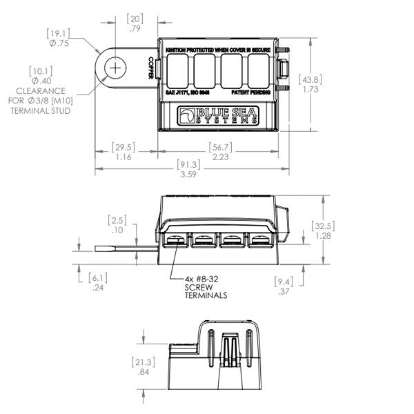 Blue Seas Battery Terminal Fuse Block