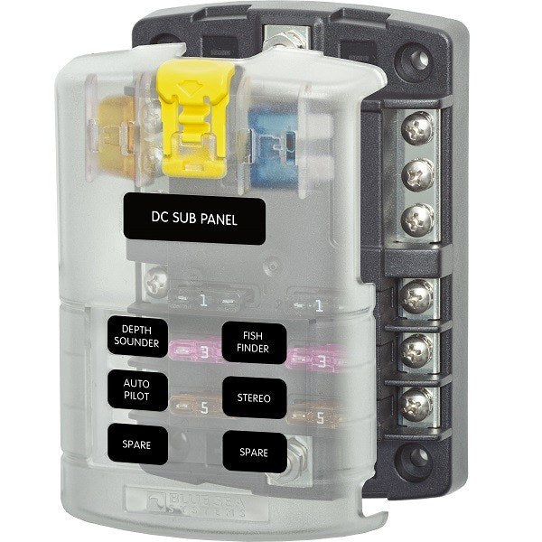 Blue Seas Stblade Fuse Block 6 Circuit