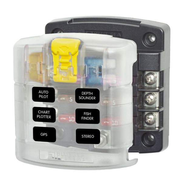 Blue Seas Fuse Blk 6 Cir W/Cover