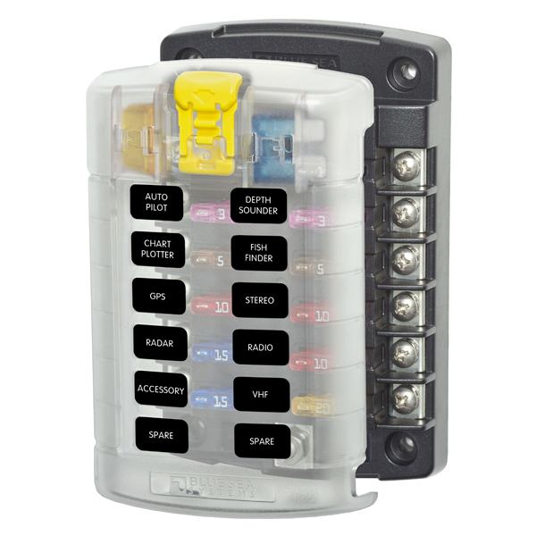 Blue Seas Fuse Blk 12 Cir W/Cover