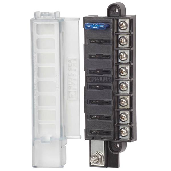 Blue Seas Compact 6 Cir Fuse Blk